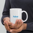 Fényképes egyedi kék feliratos saját fotós bögre
