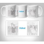 Fényképes bögre, két fényképpel felirattal