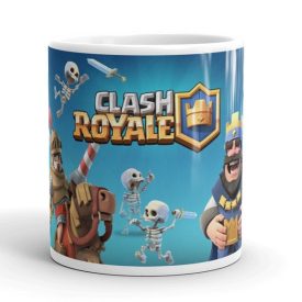 Clash Royale egyedi neves feliratos gyerek gamer 360 fokos mintás bögre