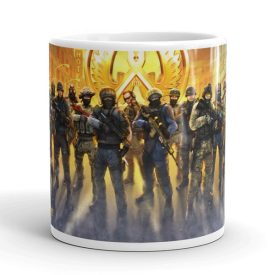 Counter-Strike 2 karakterek egyedi neves feliratos gamer 360 fokos mintás bögre