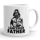 Darth Vader grafikás I am your father feliratos fehér kerámia Star Wars bögre apáknak