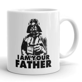 Darth Vader grafikás I am your father feliratos fehér kerámia Star Wars bögre apáknak