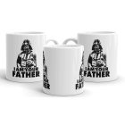 Darth Vader grafikás I am your father feliratos fehér kerámia Star Wars bögre apáknak