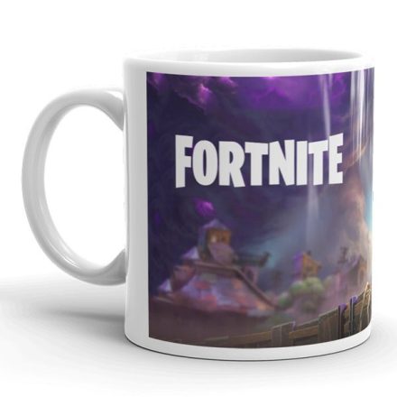 Fortnite Save the World egyedi neves feliratos gyerek gamer 360 fokos mintás bögre