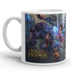League of Legends hősök egyedi neves feliratos gamer 360 fokos mintás bögre