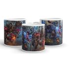 League of Legends hősök egyedi neves feliratos gamer 360 fokos mintás bögre