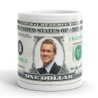 Fényképes amerikai dollár mintás egyedi saját fotós vicces bögre