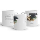 Rendelj egyedi évszámmal és névvel kérhető elegáns, 3D hatású könyves, okleveles és diplomás sapkás ballagási bögrét diplomaosztóra. 3dl prémium kerámia!