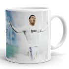 Egyedi névvel kérhető bwin mezes Cristiano Ronaldo gólöröm grafikás fehér kerámia focis bögre