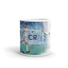 Egyedi névvel kérhető bwin mezes Cristiano Ronaldo gólöröm grafikás fehér kerámia focis bögre