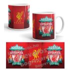 Egyedi névvel kérhető nagy 3D Liverpool FC klubcímeres piros fehér kerámia focis bögre