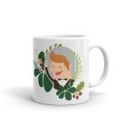Mr. fekete kalligrafikus folyóírással ellátott elegáns fehér kerámia bögre férfiaknak
