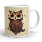 Baglyos kávés bögre