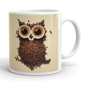 Baglyos kávés bögre