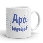 Apa bögréje egyedi neves bögre kék mozaik mintával