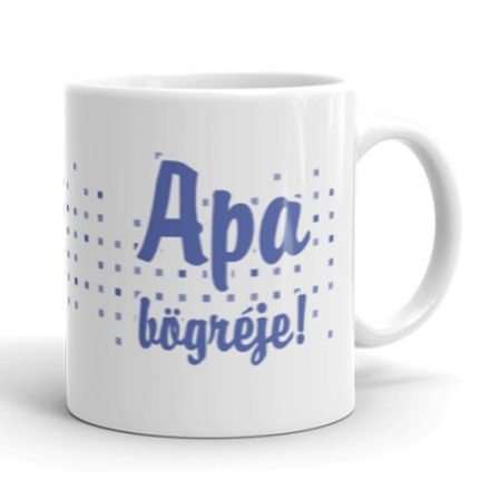 Apa bögréje egyedi neves bögre kék mozaik mintával