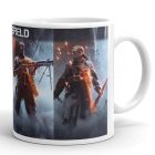 Battlefield katonák egyedi neves feliratos gamer 360 fokos mintás bögre