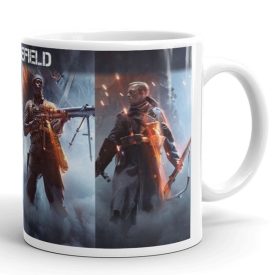 Battlefield katonák egyedi neves feliratos gamer 360 fokos mintás bögre