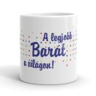 A legjobb barát a világon egyedi neves bögre kék felirattal