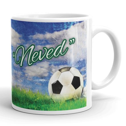 Névre szóló focis bögre