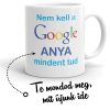 Google egyedi feliratos bögre