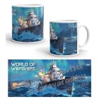 World of Warships hadihajó sarki fény egyedi neves feliratos gamer 360 fokos mintás bögre