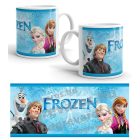 Jégvarázs Frozen logó szereplők egyedi neves feliratos gyerek 360 fokos mintás bögre