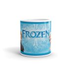 Jégvarázs Frozen logó szereplők egyedi neves feliratos gyerek 360 fokos mintás bögre