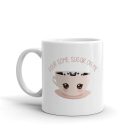Kawaii kávéscsésze kockacukor karakterekkel pour some sugar on me felirattal egyedi neves 360 fokos mintás bögre