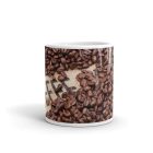  Pörkölt kávészemek zsákvászon coffee felirattal egyedi neves 360 fokos mintás bögre