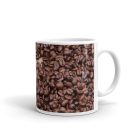  Pörkölt kávészemek zsákvászon coffee felirattal egyedi neves 360 fokos mintás bögre
