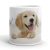 Golden retrieveres mintás bögre egyedi névvel feliratozva ajándék ötletként kutyabarátoknak