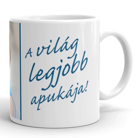 A világ legjobb apukája fényképes egyedi neves bögre