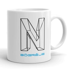 3D drótvázas egyedi neves monogramos tech bögre