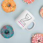 3D drótvázas egyedi neves monogramos tech bögre