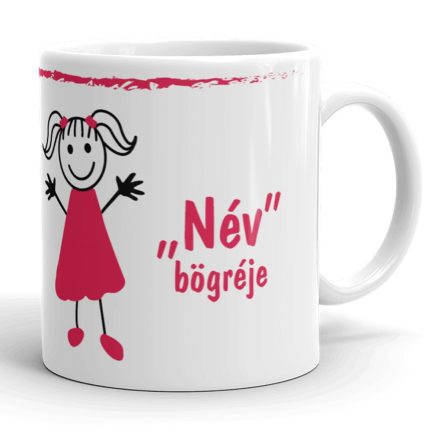 Neves leány bögre