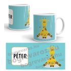 Zsiráfos bögre fiú vagy lány névvel