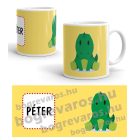 Sárkányos bögre fiú vagy lány névvel