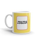Cuki lovas gyerek bögre élénk sárga háttérrel, barna rajzfilmes kiscsikó mintával és egyedi névvel