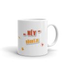 Festékfoltos pálcikaember kisfiús egyedi neves gyerek bögre