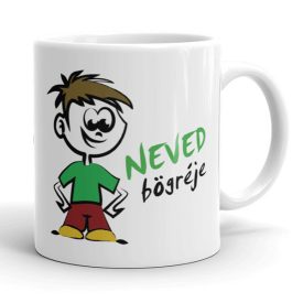 Neved bögréje egyedi neves kisfiús bögre illusztráció