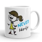 Neved bögréje egyedi neves kislányos bögre illusztráció