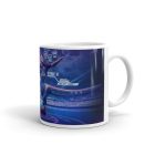 Egyedi névvel kérhető Paris Saint-Germain mezes Neymar Jr. grafikás fehér kerámia focis bögre stadion háttérrel