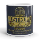 Alien USCSS Nostromo Weyland-Yutani koptatott logós egyedi neves feliratos bögre