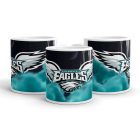 Egyedi névvel kérhető hivatalos sasfejes és szárnyas Philadelphia Eagles fehér kerámia NFL bögre