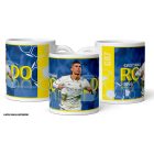 Egyedi névre szóló Cristiano Ronaldo grafikás Al-Nassr mezes fehér kerámia focis bögre