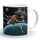 Star Wars űrcsata X-szárnyú vadászgép egyedi neves feliratos 360 fokos mintás bögre