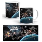 Star Wars űrcsata X-szárnyú vadászgép egyedi neves feliratos 360 fokos mintás bögre