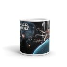 Star Wars űrcsata X-szárnyú vadászgép egyedi neves feliratos 360 fokos mintás bögre