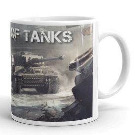 World of Tanks Tigris tank egyedi neves feliratos gamer 360 fokos mintás bögre